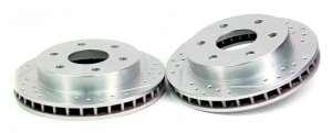Chevrolet Silverado 1500 Classic Brake Rotors (2) - Rear - Baer Brakes - Claw Performance, Cross-Drilled and Slotted - Zinc-Plated - 2007